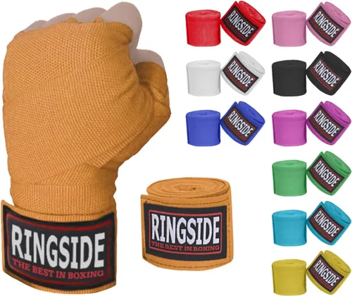 Vista 19 de Ringside Mexican Style Boxing Hand Wraps (Pairs) - 180" Semi-Elastic Cotton Blend Wrist Support with Thumb Loop for MMA, Muay Thai, Kickboxing