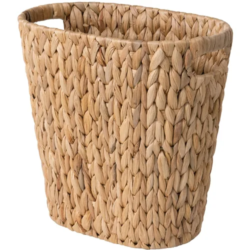 Vista 12 de StorageWorks Cubo de basura delgado de 4.5 galones con asas integradas, cesta de basura decorativa de mimbre para baño y dormitorio, cubos de basura