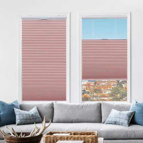 Vista 28 de Tonature Persianas Celulares de Tamaño Personalizado para Ventanas Cortinas Blackout sin Cordón Persianas Enrollables Protección UV Aislamiento