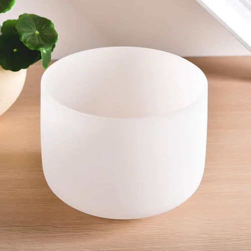 Vista 2 de TOPFUND Chakra de raíz de cuenco de cristal con nota C de 432 Hz de 8 pulgadas con estuche de transporte resistente y mazo de cuenco para cantar