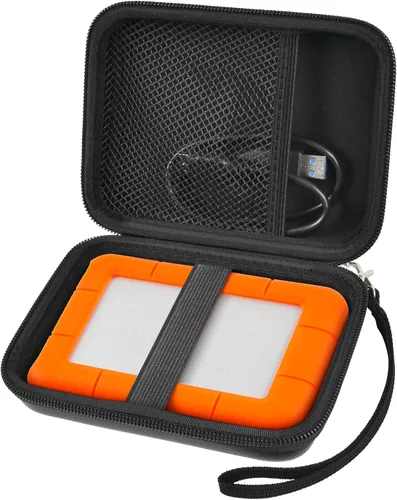 Funda compatible con LaCie Rugged Mini 1TB/ 2TB/ 4TB/ 5TB Disco duro externo HDD portátil, soporte de almacenamiento para discos duros para Mac y PC