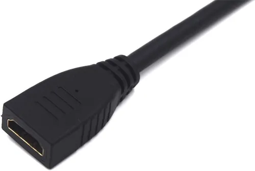 Vista 3 de Cable de extensión HDMI 8K a 60Hz de 2 pies, 48 Gbps, cable Ultra HD, recto hembra a macho en ángulo descendente, extensor HDMI 2.1, cable