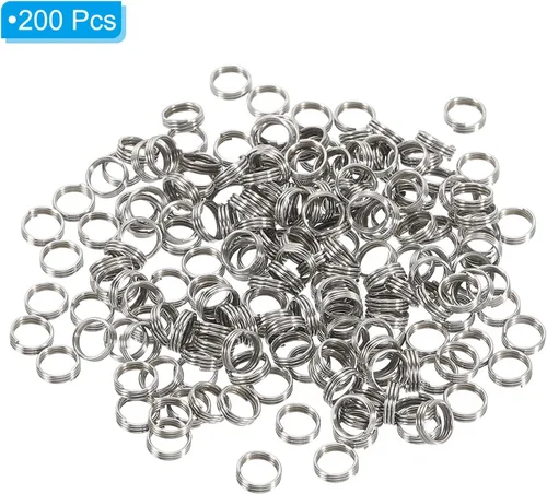 Vista 3 de PATIKIL Anillos de eje de dardo, paquete de 200 anillos de dardo de acero inoxidable para un agarre mejorado