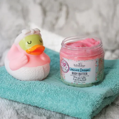 Vista 5 de Bella & Bear Unicorn Dream - Exfoliante corporal vegano, sin crueldad, sin parabenos para una piel suave, mango, piña y vainilla
