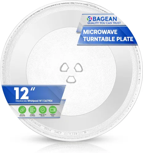 Reemplazo de plato para microondas de 12" W10337247 W11367904 para microondas Whirlpool - Plato giratorio de vidrio para horno microondas - Plato
