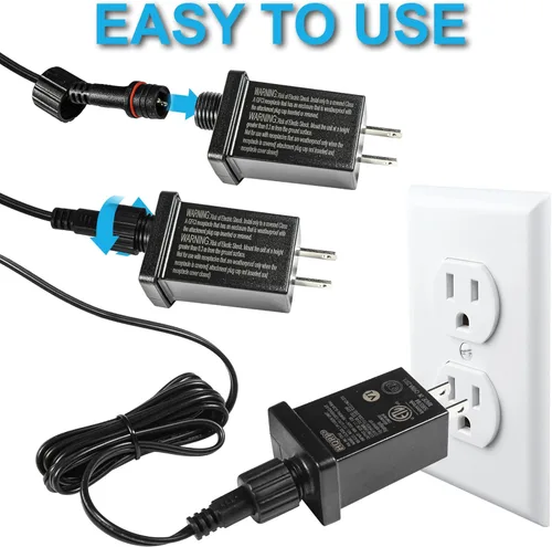 Vista 6 de HQRP Fuente de alimentación de clase 2 de 12 V, 1 A, 12 W, con cable de extensión, IP44, impermeable, de bajo voltaje, transformador LED de repuesto