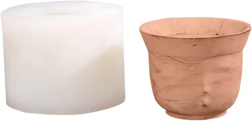 NICOLE Molde de soporte de vela Moldes de silicona para macetas de hormigón para decoración de escritorio de hormigón, florero, fabricación de SH0649