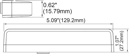 Vista 3 de Buyers Products 8892802 Luz estroboscópica LED ultra brillante de perfil estrecho de 5 pulgadas, ámbartransparente, 6 LED con intermitente síncrono