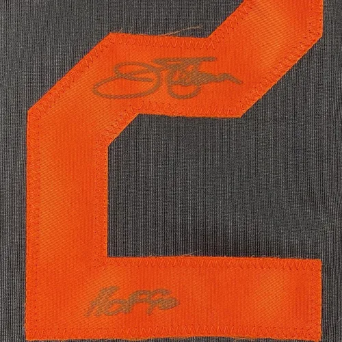 Vista 3 de Camiseta de béisbol negra de Baltimore de 1990 firmada y con COA JSA de Jim Palmer HOF