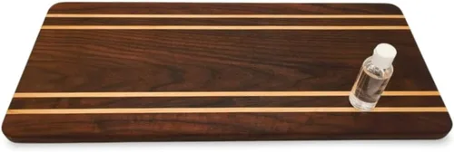 Vista 13 de Tablas de cortar de madera hechas a mano incluyendo aceite (9 "x 11" con asa)