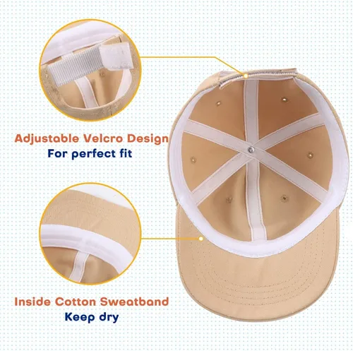 Vista 98 de Peecabe Gorra de béisbol para niños pequeños, unisex, de algodón, ajustable, para bebés, niños, gorra de béisbol para niñas de 1 a 5 años