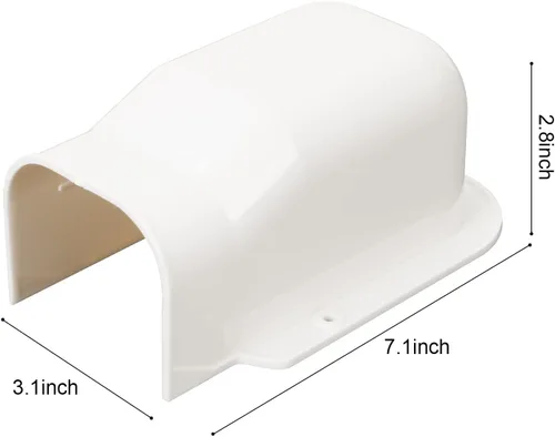 Vista 4 de Kit de cubierta de línea de 3 pulgadas de ancho y 4.2 pies de largo para mini aire acondicionado dividido, cubierta de línea delgada de PVC