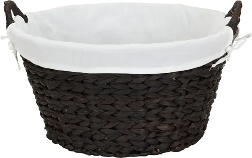 Vista 5 de Household Essentials – ML-7067 Canastilla de cuerda de papel para la ropa sucia con asas viene con forro extraíble color café oscuro