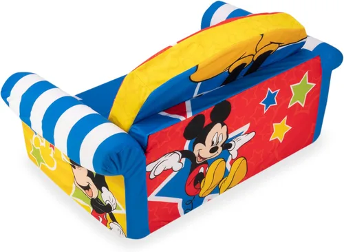 Vista 8 de Muebles Marshmallow Sofá para niños, 2 en 1, de espuma, abatible y cama, Mickey Mouse - Cama desplegable para descansar, sentarse y dormir - Ideal