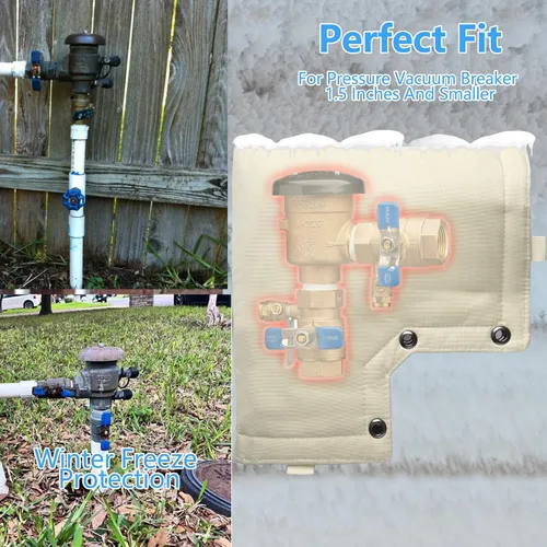 Vista 3 de BANGIE Cubierta aislante para prevención de reflujo, 5 capas de protección, funda aislante para prevención de agua de invierno de doble pared