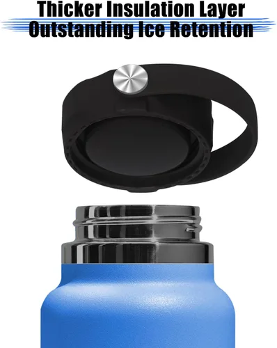 Vista 5 de Tapa aislante para Hydroflask de boca ancha, 32, 40, 64 onzas, mango flexible superior para accesorios de tapa Hydro Flask y ThermoFlask, Simple
