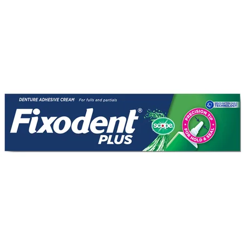 Fixodent Control Denture Crema Adhesiva Plus Scope Sabor 2 oz (Paquete de 5)