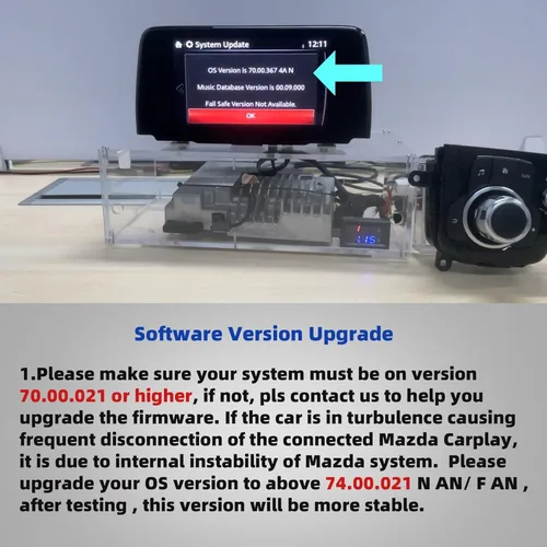 Vista 3 de Dasbecan TK78-66-9U0C Mazda Apple Carplay Android Kit de reequipamiento automático compatible con Mazda 2 3 6 CX3 CX5 CX9 MX5 Miata 2014-2020