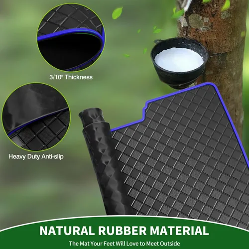 Vista 5 de Golf Cart Floor Liner Mat 8mm Thick Rubber Full Coverage Fit for EZGO TXT (1994-2025), Express S4 (2012-2020), Cushman Workhorse, EX1 (2020), Valor