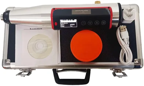 Vista 5 de Probador de martillo de rebote de hormigón digital Resiliómetro Prueba de martillo de rebote con rigidez de resorte de tensión 785N/m Carrera