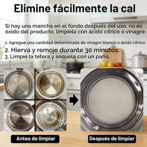 Vista 6 de Hervidor eléctrico de vidrio caliente de titanio de 1500 W con infusor y control de temperatura, hervidor de té de 1.5 L de ebullición rápida Marrón