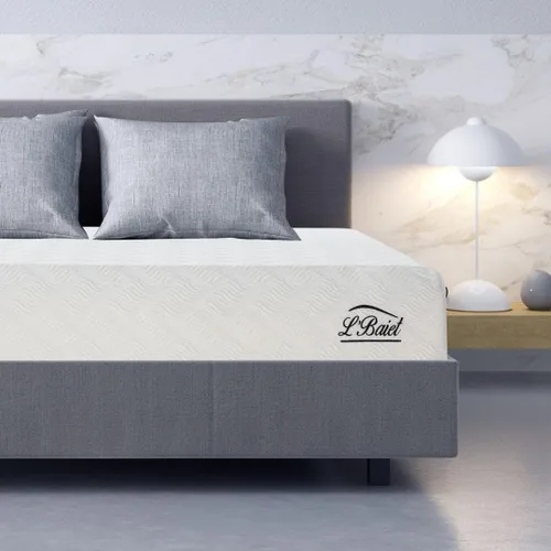 L'Baiet Colchón de espuma viscoelástica de gel Twin de 6 pulgadas, cama refrescante de firmeza media en una caja, certificado CertiPUR-US, para
