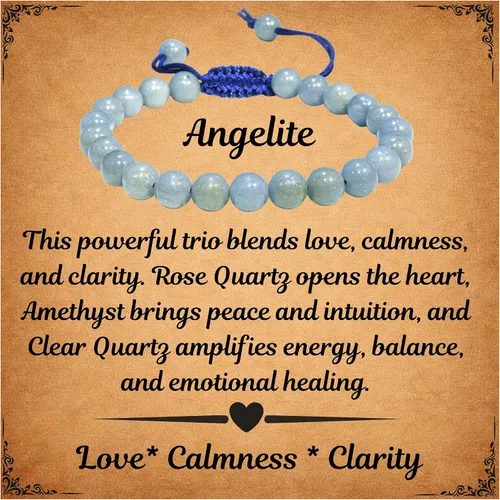 Vista 37 de ANAYA AGATE Bracelet – Healing Crystal Bracelet for Women, Men – Chic Gemstone Bracelet for Men and Women – 8mm Round Bead Bracelets for Spiritual