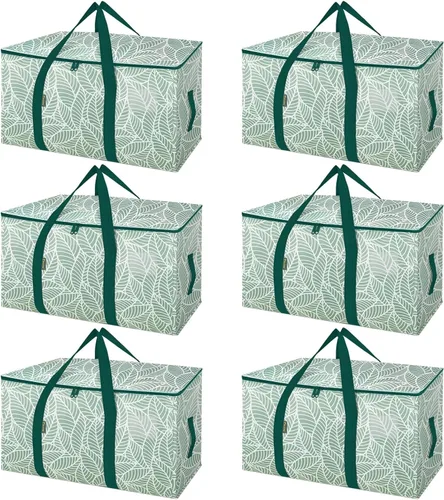 Vista 41 de BALEINE 2 unidades de bolsas de mudanza extragrandes con asas reforzadas, bolsas de almacenamiento resistentes para suministros de mudanza, camping