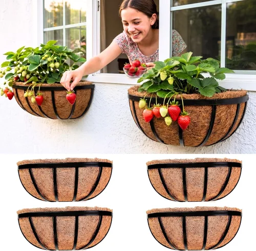 Vista 10 de LaLaGreen - Maceta rectangular de pared (24 pulgadas, paquete de 2) caja