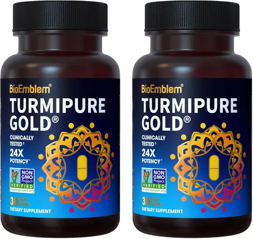 Vista 7 de BioEmblem Curcumina de cúrcuma con cúrcuma clínicamente estudiada TurmiPure Suplemento de curcumina de cúrcuma con BioPerine