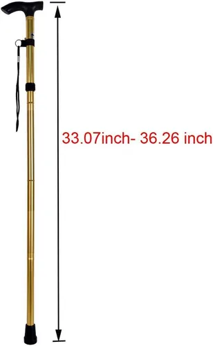 Vista 2 de Fullgaden Versión mejorada para senderismo, senderismo, camping y poste plegable, portátil, ajustable, muletas de montañismo al aire libre para Rojo