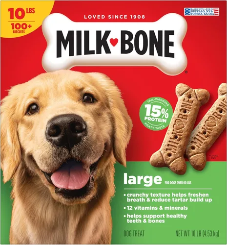 Vista 9 de Milk-Bone Original Dog Treats Galletas para Perros Grandes, 10 Libras (El Embalaje Puede Variar)