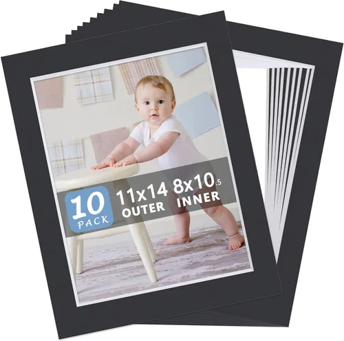 Vista 11 de Paquete de 10 tableros de respaldo solamente – Tablas de base blancas sin cortar de 11 x 14 pulgadas, sin ácidos y con núcleo blanco, ideal