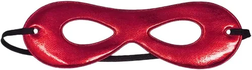 Máscara de superhéroe rojo brillante para adultos, máscara de ojos para fiesta de disfraces