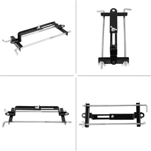 Vista 5 de Soporte de batería de barra transversal, soporte de batería ajustable universal de 11.0 in/11 pulgadas, soporte de hierro de sujeción con perno