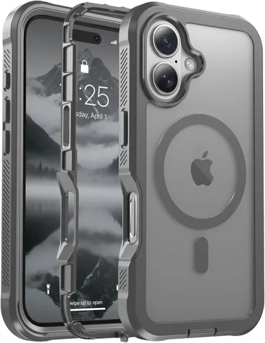 Vista 77 de jaroco - Funda magnética compatible con MagSafe para iPhone 11 de 6.1 pulgadas; protección de grado militar contra caídas, de doble capa, Blanco