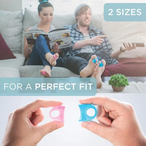 Vista 5 de Mind Bodhi - Separadores de dedos de un solo bucle, paquete de 4: corrigen juanetes y restauran los dedos de los pies a su forma original