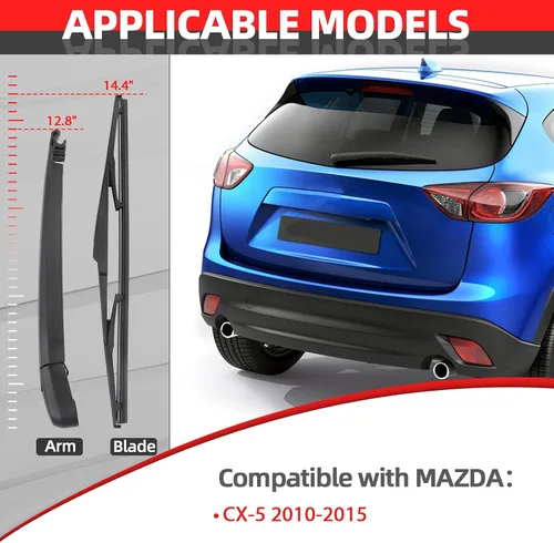Vista 4 de Juego de limpiaparabrisas trasero, repuesto para Mazda CX5 CX-5 2010-2015 OEEKMZCX5RW