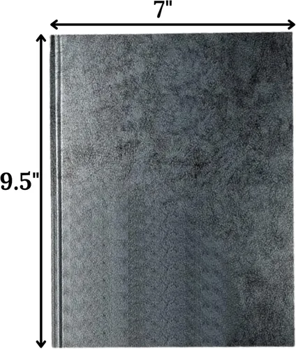 Vista 2 de 1InTheOffice Libro de libro mayor de 3 columnas, libro de registro de contabilidad, 7.25 x 9.5 pulgadas, mármol azul, paquete de 2
