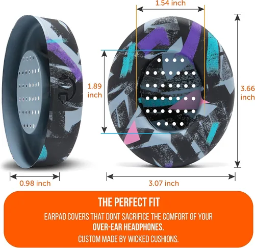 Vista 6 de WC SweatZ Studio - Fundas patentadas para almohadillas de oído para Beats Studio 3 (A1914) & Beats Studio 2 (B0500 / B0501), fabricadas por Wicked