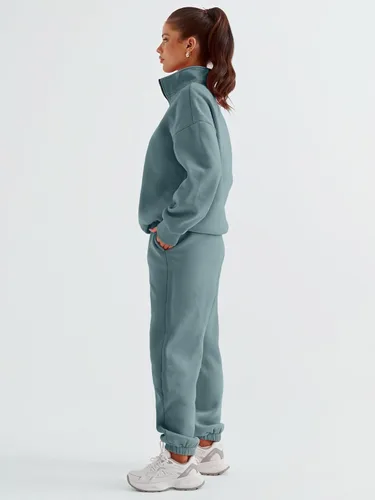 Vista 3 de AUTOMET Womens 2 Piece Outfits Long Sleeve Sweatsuits Sets Half Zip Sweatshirts with Joggers Sweatpants