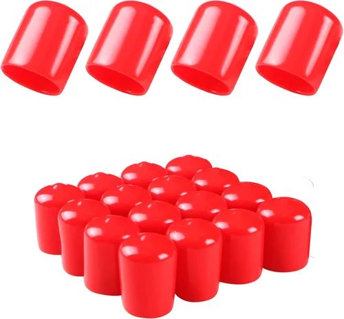 Aopin Cubierta de tapa de extremo redondo de goma de 3/4 de pulgada (0.748 in), protectores de rosca de PVC flexible de tubería de tubería