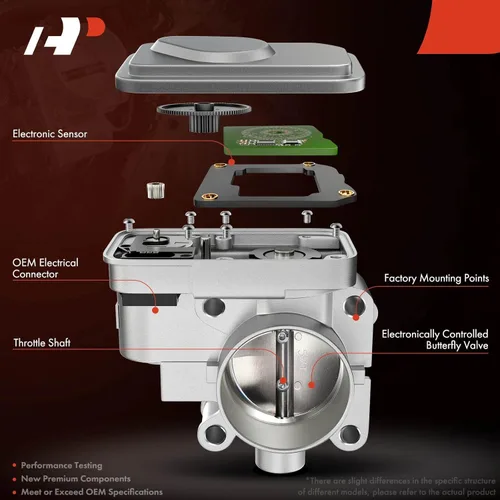 Vista 4 de A-Premium Cuerpo del acelerador electrónico compatible con Ford y Lincoln modelo F-150 Mustang, 2011-2017, Explorer 2011-2018, Edge Flex Taurus