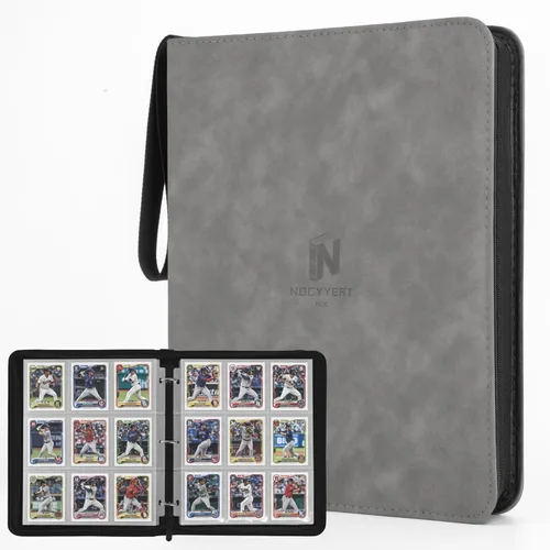 Vista 25 de Carpeta Premium de Tarjetas Coleccionables con más de 1000 bolsillos, Carpeta de 16 bolsillos sin anillo de carga lateral para cartas