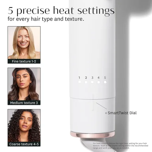 Vista 2 de Rizador profesional T3 SinglePass Curl de mezcla personalizada, rizador de barril largo de cerámica y plancha ondulada con ajustes de calor