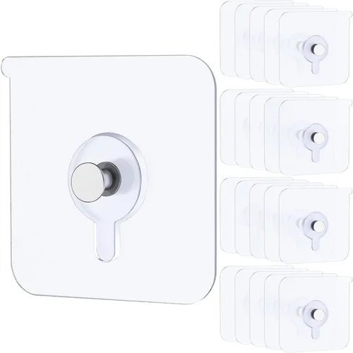 Vista 12 de Uniclife 30 piezas de ganchos autoadhesivos para cuadros, carga máxima de 15 kg, ganchos para cuadros resistentes sin clavos, ganchos de pared