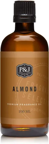 P&J Trading - Aceite perfumado de almendras 3.4 fl oz - Aceite de fragancia para hacer velas, fabricación de jabón, aceites difusores