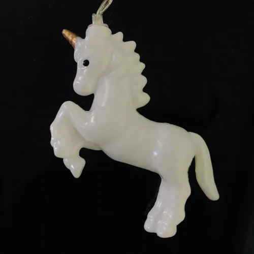 Vista 9 de Guirnalda de luces de unicornio de 5.4 ft, 10 LED, funciona con pilas, luz blanca de hada para árbol de Navidad, fiesta, dormitorio, decoración