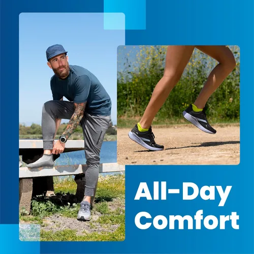 Vista 2 de Balega Calcetines deportivos de rendimiento Hidden Comfort invisibles para correr para hombre (1 par)