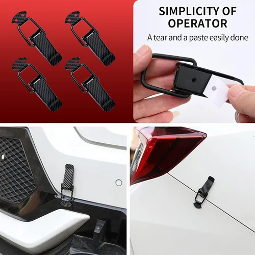 Vista 7 de MDEOOSKY 4 clips para parachoques automático, clips de bloqueo de gancho de seguridad para parachoques de automóvil, clip de parachoques automático